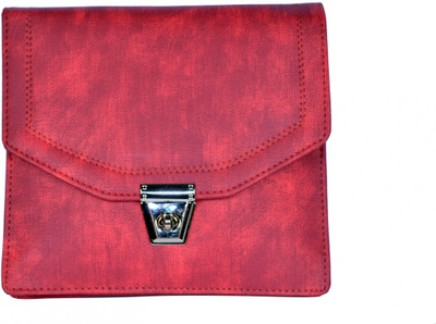 

Aliya Girls Casual Maroon Leatherette, Rexine Sling Bag