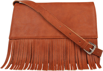 

Anekaant Women Casual Tan PU Sling Bag