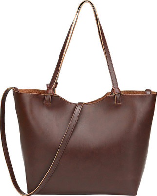 

FemNmas Girls Casual Tan Genuine Leather Shoulder Bag