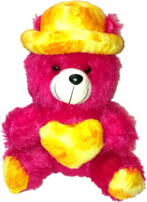 

COST TO COST Pink Yellow Cap Teddy - 15 inch(Pink)
