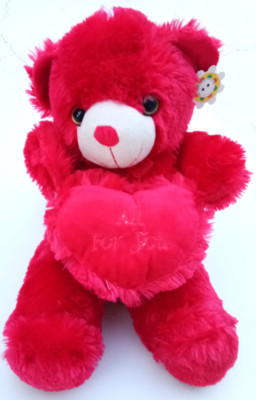 

Aparnas Cute looking teddybear stuffed soft plush toy for kids love girl-1foot - 40 cm(Red)