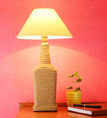 DEPLO HOME Brown-Lime Table Lamp(45 cm, Brown)