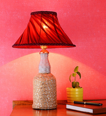 

DEPLO HOME Brown-Maroon Table Lamp(41 cm, Brown)