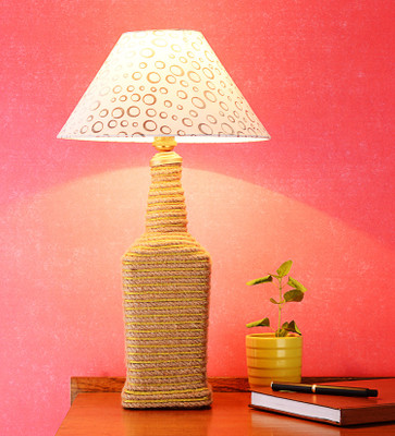 

DEPLO HOME Brown-White Table Lamp(45 cm, Brown)