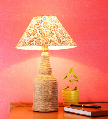 

DEPLO HOME Brown-Gold Table Lamp(41 cm, Brown)
