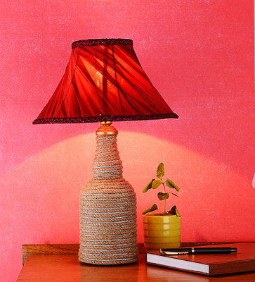 

DEPLO HOME Brown-Maroon Table Lamp(41 cm, Brown)