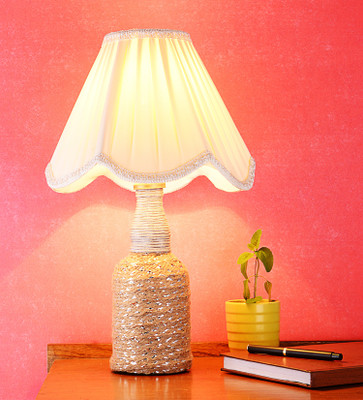 

DEPLO HOME Brown-Cream Table Lamp(42 cm, Brown)