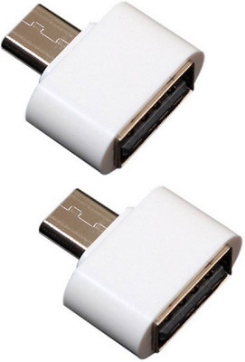 

EBUFFER Pack of 2 Otg adapter USB Adapter(White)