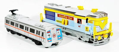 

Jack Royal Toy Train Engine and Metro (Set of 2 Pull Back toy) (Blue,Grey)(Blue, Grey)