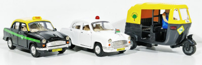 

Jack Royal VIP Car,City Taxi and Auto (Set of 3 Pull Back toy) (Black,White)(Black, Black, White)