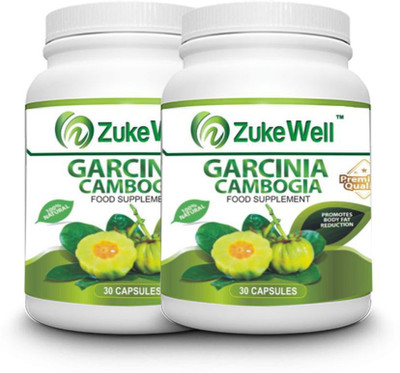 

Zukewell Garcinia Cambogia Extract 500 mg (60% HCA)Fat Burner Capsule-30 Pure Veg Capsules Pack of 2(500 mg)