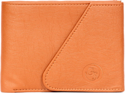 

GS Men Black Artificial Leather Wallet(5 Card Slots), Tan