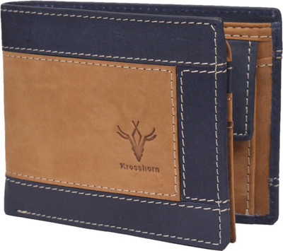 

Krosshorn Men Casual Tan Genuine Leather Wallet(9 Card Slots)