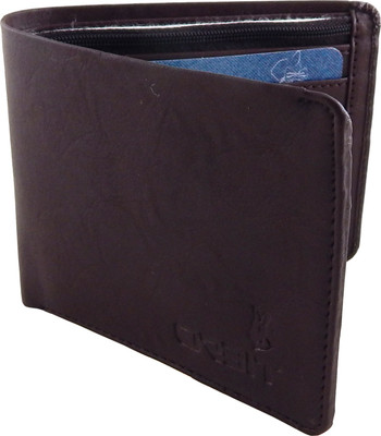 

Orbit Men Brown Genuine Leather, Fabric Wallet(3 Card Slots)