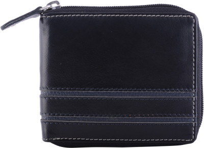 

Krosshorn Men Black Genuine Leather Wallet(6 Card Slots)