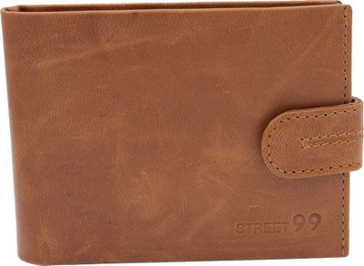 

STREET 99 Men Tan Genuine Leather Wallet(10 Card Slots)