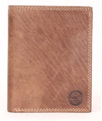 

GS Men Tan Genuine Leather Wallet(9 Card Slots), Brown