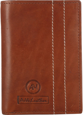 

Am Leather Men Brown Genuine Leather Wallet(6 Card Slots)