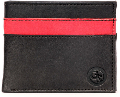 

GS Men Black, Red Genuine Leather Wallet(8 Card Slots)