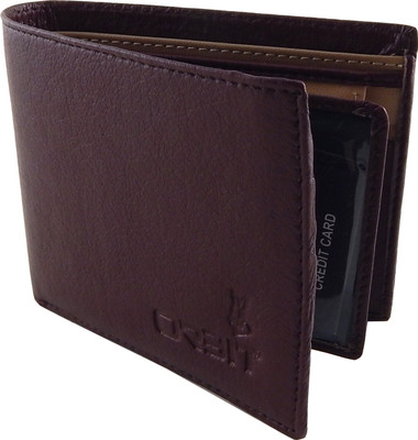 

Orbit Men Brown Genuine Leather, Fabric Wallet(4 Card Slots), Beige;brown