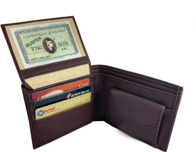 

Macberry Boys Brown Artificial Leather Wallet(3 Card Slots)