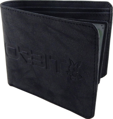 

Orbit Men Black Genuine Leather, Fabric Wallet(4 Card Slots)
