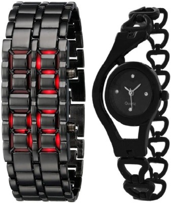 lavishable iDigi LED Black Band & Stylish Chain Combo Watch - For Men Watch  - For Men & Women   Watches  (Lavishable)