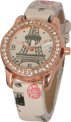 

Olj Eiffel Tower Diamond round woman and Girls Watch - For Women