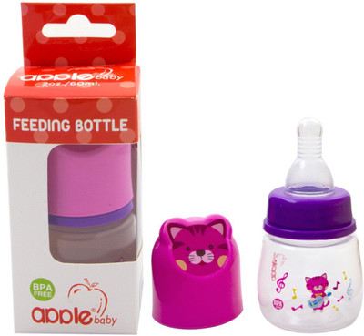 

Apple Baby Feeding Bottle - 60 ml(Pink with Violet)