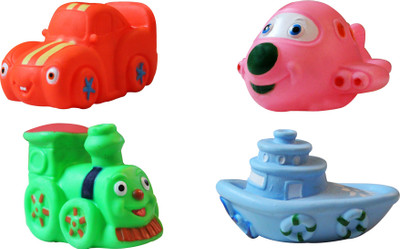 

Akshat SQUEEZE VEHICLE SET OF 4 OF 5" LONG Rattle(Multicolor)