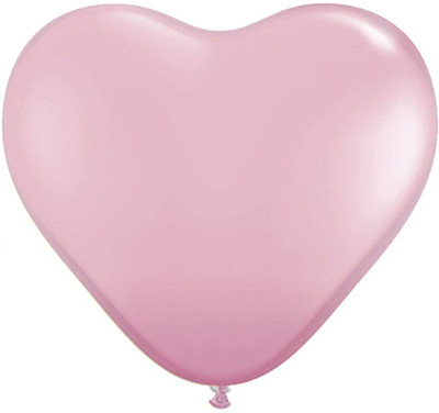 Balloonistics Solid Light Pink Heart Balloon Balloon(Pink, Pack of 50)