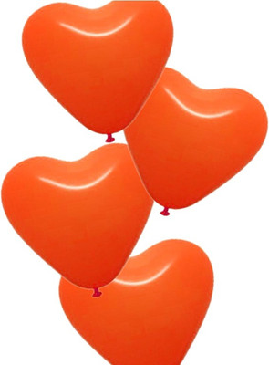 

Balloonistics Solid Orange Heart Balloon Balloon(Orange, Pack of 50)