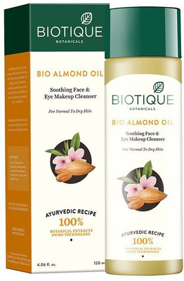 

Biotique Bio Almond Oil Soothing Face and Eye Makeup Cleanser-120ml (pack of 2)(240 ml)