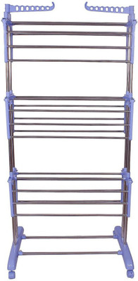 

Best 4U HEAVY DUTY Stainless Steel Floor Cloth Dryer Stand(Blue)