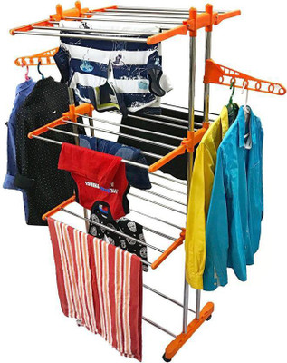 

Best 4U JUMBO Stainless Steel Floor Cloth Dryer Stand(Orange)