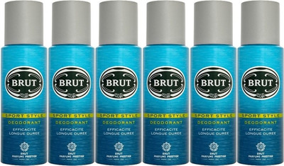 

brut deo Brut sport Body Spray - For Men(1200 ml, Pack of 6)