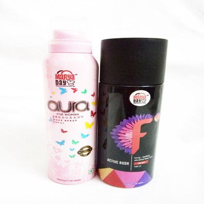 

MARYA DAY AURA AND ACTIVE RUSH Body Spray - For Men & Women(300 ml, Pack of 2)