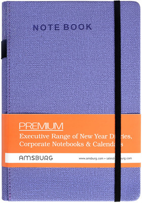 

Amsburg A5 Notebook(Notebook, Purple PU leather with the feel of Jute Texture.)
