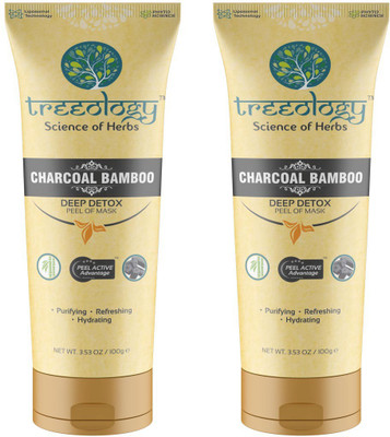 

Treeology Charcoal Bamboo Deep Detox Peel Of Mask Pack Of 2(100 g)