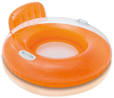 

Intex ® Original Inflatable Candy Lounger Swimming Float With Backrest and handle Inflatable Pool Accessory(Orange)