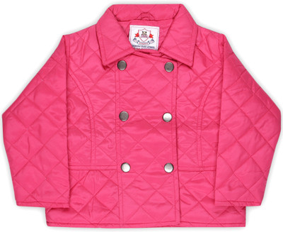 

612 League Full Sleeve Solid Baby Girls Jacket, Fuschia