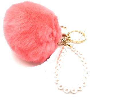 

Gemmas Fashion Pearl & Pom Pom Key Chain