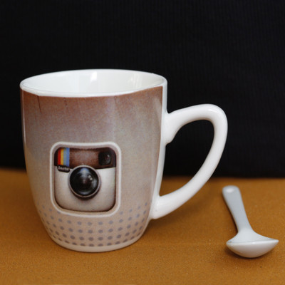 

D_Wardrobe new traditions Instagram printed coffee mug Ceramic Mug(200 ml), Brown