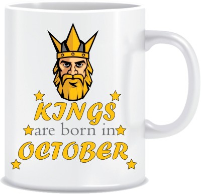 

Everyday Desire Kings are Born in October ED229 Ceramic Mug(300 ml), Multicolor