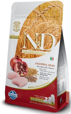 

Farmina N&D Low grain chicken pomegranate puppy starter 2.5kg Chicken, Fruit 2.5 kg Dry Dog Food