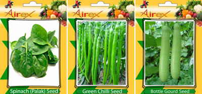 

Airex Spinach, Chilli, Bottle Gourd Seed(20 per packet)