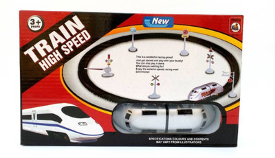 

Prro High Speed Metro Train Toy(Battery Operated) with Round Tracks & Sign Boards WWD-02(Black)