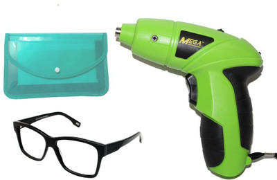 

Digital Craft MEGA Rechargeable Cordless Screwdriver. Finder 25pcs Set. 150 RPM. 4.8 Volts COMBO OFFER Standard Screwdriver Set(Pack of 6), Green