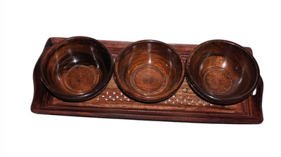 

Accurate Traders AK-017 Bowl Tray Serving Set(Pack of 4)