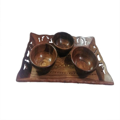

Accurate Traders AK-018 Bowl Tray Serving Set(Pack of 4)